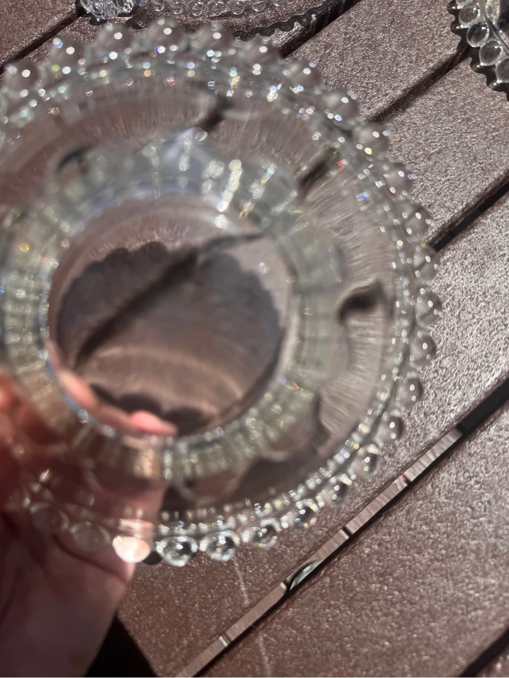 Vintage Imperial Candlewick Clear Hobnail Glass Serving Bowl Set - 3 Pieces